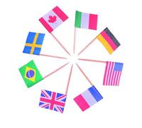 UZYXC 120 Pièces Eurovision Drapeaux Européens pour Cure-Dents, Eurovision Song Contest Petits Cure-Dents, 38 Pays Championnat d'Europe Drapeau Décoratif pour Cupcakes, Cocktails, Pubs