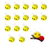 UZYXC 15 Abeilles en Laine Feltree Mignonnes, Décorations de Fête Abeille, Accessoires pour Barrettes Cheveux DIY, Cadeau Crèche, Ornements Élastiques (Abeille Décoration, Fête)