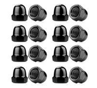 UZYXC 16 Pièces Écrous Borgnes M8 Inox Noir, Écrou Cache Vis Hexagonal A2 V2A DIN 1587 pour Boulons et Tiges Filetées, Montage Rapide avec Clé à Douille - pour BTP et Électroménager