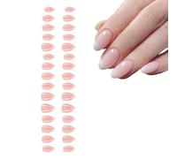 UZYXC 30 Ongles à Coller French Style Rose, Kit Manucure Press On Nails avec 24 Adhésifs - Design Épuré pour Femmes, Manucure Semi-Permanente Facile à Domicile