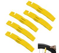 UZYXC 5 Démonte Pneu Vélo en Fibre de Verre, Résistance Équivalente à l'Acier avec Protection Moyeu, Poignée Ergonomique à Rainures Profondes, Design Courbé Épousant les Paumes