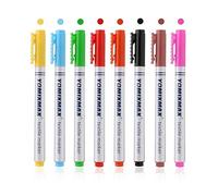 UZYXC 8 Marqueur Textile Permanent,Feutre Textile Permanent, Marqueur Multicolore Indélébile pour T Shirt, Chapeaux, Sac,Toile et Textile, Pour Enfant et Adulte,Pointe Fine, Non Toxique