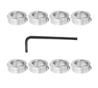UZYXC 8 pcs Butée de Profondeur de Foret, Butée de Profondeur Colliers Anneau Positionneur Durable Foret À Bois (ID:8mm), avec clé Hexagonale
