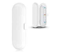 UZYXC Kit Brosse à Dent Voyage Léger, Étui de Protection Blanc pour Brosse Électrique, Compatible Laifen et la Plupart des Marques, Style Minimaliste et Pratique, Design Mince avec Étui Rigide