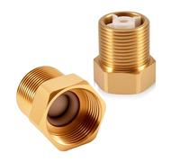 UZYXC Lot de 2 Clapets Anti-Retour en Laiton 3/4 Pouce, Clapet Anti-Retour 3/4" IG vers AG, Disconnecteur pour Eau, Vanne de Retenue pour Machine à Laver, Pompe à Jardin, Robuste et Étanche