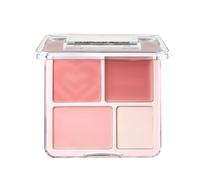 UZYXC Palette de Fard à Joules Crémeux 4 Tons, Finie Lumineuse et Hydratante, Haute Pigmentation et Tenue Longue Durée, Pour un Teint Frais et Éclatant, Parfaite pour Maquillage du Quotidien ou Soirée