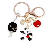 UZYXC Porte-Clés Sportif Panda Ping Pong - Cadeau Tennis de Table pour Supporter de Joueur Chinois, Édition Commémorative Club Européen