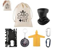 UZYXC Sac à Surprise pour Adultes avec Kit de Survie, Set Premiers Secours Randonnée Compact, Masque Respiratoire Mousquetons de Voyage, Cadeau Premium pour Randonneurs, Équipement d'Urgence Extérieur