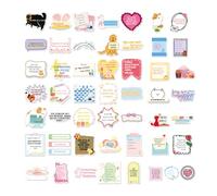 UZYXC Set de 50 Autocollants Allemand- Autocollants Motivation & Citations Drôles, Accessoire Scrapbook Imperméable pour Bullet Journal, Planner, Journal Intime, Journaling - Cadeau
