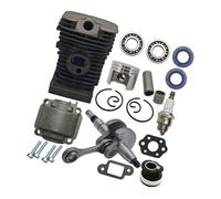 UZZSYCNLJ Kit Cylindre, Piston, Vilebrequin et Carter Moteur Convient pour Les tronçonneuses MS170, MS180, 017 et 018. Collecteur d'admission 38 mm avec revêtement Nikasil.
