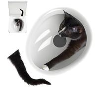 Uzztfa Autocollant De Couvercle De Toilette Chat Mignon, Étanche, Cartoon, Animé Animal, Pour Décoration De Salle De Bain, Recommandé Pour Mur, 1 Unité, Gris