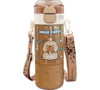 Uzztfa Bouteilles D' Mignonnes Capybara, Bouteilles D' Isothermes Portables, Anti-fuites, Grande Capacité, Gobelet De pour Filles, Garçons Tout-Petits