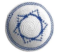 Uzztfa Chapeau Kippa Tricoté À Main pour Hommes, Calotte Juive Classique, Kippa Traditionnelle, Chapeau Rond De Jérusalem