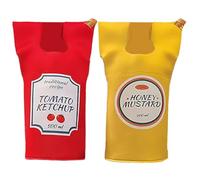Uzztfa Ensemble De Costumes Ketchup Moutarde, 2 Pièces pour Couples, Costumes d'halloween pour Adultes, Tenues De Couple, Costume pour Halloween, Cosplay, Habillage