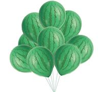 Uzztfa Lot de 10 Ballons en Forme De Pastèque, À Thème Pastèque, pour Décoration d'anniversaire, De Mariage, De Fête À Piscine Ou D'été