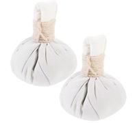 Uzztfa Lot De 2 Balles De Massage Thaïlandaises, Compresses À Base De Plantes Thaïlandaises, Sacs Chauffants À L'absinthe, Sacs De Santé À Base De Plantes Chinoises