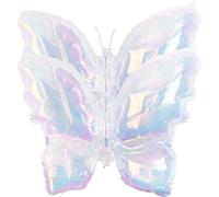Uzztfa Lot De 2 Ballons Irisés en Aluminium en Forme De Papillon, Holographiques, À Paillettes, pour Décoration De Fête, pour Anniversaire, Mariage, Baby Shower
