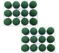 Uzztfa Lot de 24 Mini Supports en Mousse Florale, Ronds, Verts, pour Décoration De Bouteilles De Vin De Fêtes De Mariage.