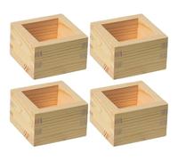 Uzztfa Lot De 4 Tasses À Saké en Bois Masu, Tasses À Saké Japonaises Traditionnelles