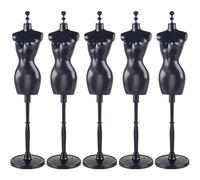 Uzztfa Lot De 5 Mini Mannequins pour Poupées, Présentoirs pour Vêtements Robes