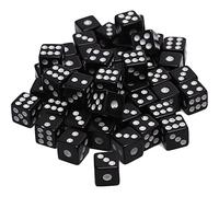 Uzztfa Lot de 50 Dés De 8 Mm À 6 Faces pour Activités, Enseignement des Mathématiques, Jeux, Cadeaux De Fête, Jouets