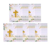 Uzztfa Lot de 50 Sacs Cadeaux en Forme De Croix pour Baptême, Première Communion, avec Poignées, Motif Religieux, pour Anniversaire, Baby Shower, pour Enfants