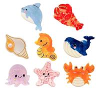 Uzztfa Lot De 8 Petites Pinces À en Forme d'animaux Marins pour Femmes Filles