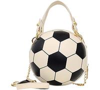 Uzztfa Sac à bandoulière Rond en Forme de Ballon de Football, Sac à Main en Cuir synthétique, Sac à bandoulière, Porte-Monnaie pour Femme