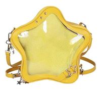 Uzztfa Sac à Dos Ita en Forme d'étoile, Sac à bandoulière en Cuir synthétique, Joli Sac à bandoulière esthétique, Sac à bandoulière Kawaii avec épingles, Sac à Main Y2K