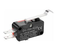 V-15 V-151 V-152 V-153 V-154 V-155 V-156-1C25 MicroSwitch 16A 250VAC SPDT Momentary Travel Limit Switch 1NO1NC Lever Roller NWPNLXEA(V-154-1C25,One Size)