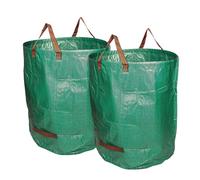 V&A boutique Sacs de Jardin Résistants 2 x 272L, Sac à Déchets de Jardin Réutilisable et Pliable