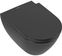 V&B WC suspendu SUBWAY 2.0 ti. 370x560mm avec rebord DF ebony C+ 5614R0S5