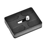 V BESTLIFE Plaque à dégagement rapide en alliage d'aluminium avec fixation à vis 1/4" pour trépied Arca Benro Monopode, trépied à tête rotule, appareil photo SLR Noir