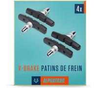 V-Brake Patins De Frein 2 Paires 70mm I Puissance De Freinage Élevée Tous Les Jours I Patin De Frein Durable & 100% Adapté Pour V-Brakes De Shimano, Tektro, Avid, Sram, Xlc Etc