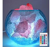 V.C.Formark Lampe USB en sel de l'Himalaya avec télécommande, 16 couleurs d'éclairage et 4 modes de changement de couleur, utilisée comme cadeau de vacances, décoration d'intérieur, yoga, bureau