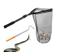 V-CHEETONG Filet attrape-serpent anti-fugue - Outil de manipulation de reptiles télescopique professionnel avec sac profond et poignée antidérapante - Kit de capture et de retrait sûr