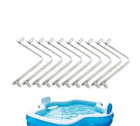 V Clips For Pool Brush - 10 Pieces Stainless Steel Pole Butterfly V-Clip, Rust-Preof Clamp Replacement Cleaning Tools & Attachmentsfor Scrubbing Poles Telescopic Pole Spa Vide Net Rake Wall Yard