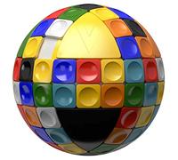 V-Cube 25164 V V-Sphere Sliding Tile Puzzle Ball, Multi-Coloured
