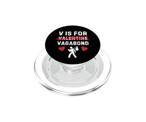 V est pour Vagabond Funny Traveler Nomad PopSockets PopGrip pour MagSafe