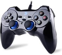 V+ Feedback De Vibration Usb Par Fil Manette De Jeu Gamepad Controller Joystick Pour Pc(Windows Xp/7/8/8.1/10) & Ps3 & Android (Cadre Ps) - [Noir]