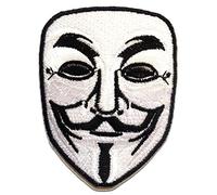 V For VENDETTA Anonymous - Ecusson thermocollant patches appliques, Taille: 6,5 x 8,5 cm
