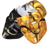 V for Vendetta Lot de 4 masques Guy Fawkes, hacker, anonyme, purge, horreur, cosplay, mascarade, acte, commémoration, 5 novembre, carnaval, Halloween, festival, nuit de feu de joie, sur taille