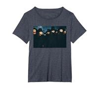 V for Vendetta Unity Through Faith T-Shirt, Femme Grandes Tailles, Bleu Chiné, 6X