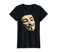 V for Vendetta V Mask T-Shirt, Femme, Noir, M
