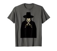 V for Vendetta V T-Shirt, Homme, Asphalte, 6XL