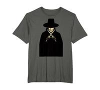 V for Vendetta V T-Shirt, Homme Grandes Tailles, Asphalte, 6X Tall