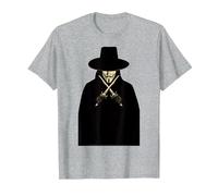 V for Vendetta V T-Shirt, Homme, Gris Chiné, 6XL