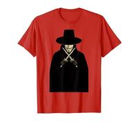 V for Vendetta V T-Shirt, Homme, Rouge, M
