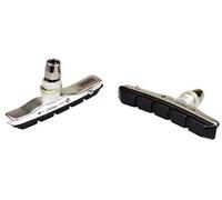 Paire de patins de frein plus porte patins alu Elvedes V-type Argenté