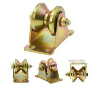 V-Groove Pulley Set Of 4 Small Rope Pulley Block Heavy Duty Wheel Pulley Steel Lifting Cranes Pulley System For Washing Line Sliding Gate Fitness Capacity